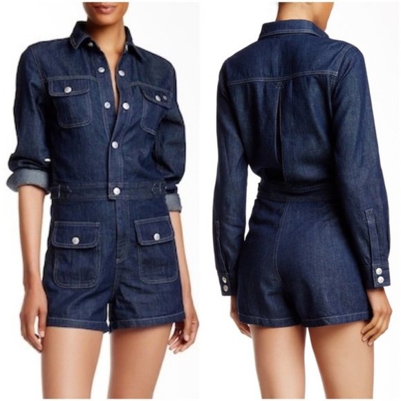NWT Alexa Chung for AG Denim Loretta Playsuit Romper XS - Picture 12 of 12